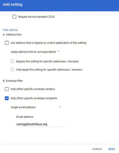 Title: Step 6 screenshot - Description: Envelope filter and Save